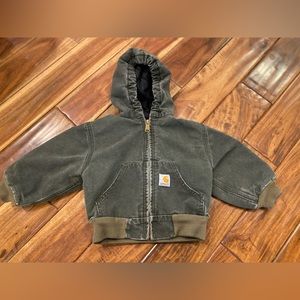 Carhartt heavy duty ranch / work jacket for 3T toddler; great condition; green